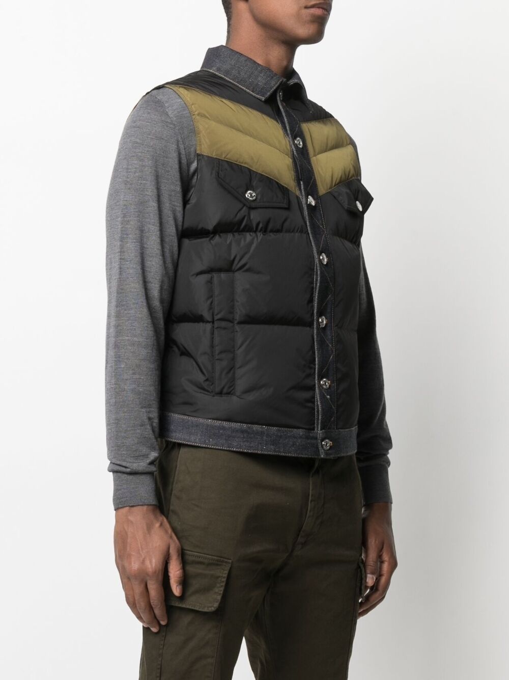 panelled padded gilet - 3