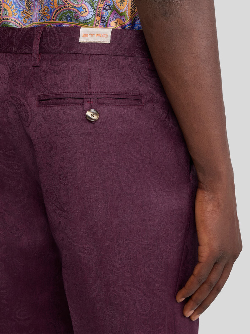 Etro STRAIGHT-LEG WOOL JACQUARD TROUSERS WITH PAISLEY MOTIF outlook