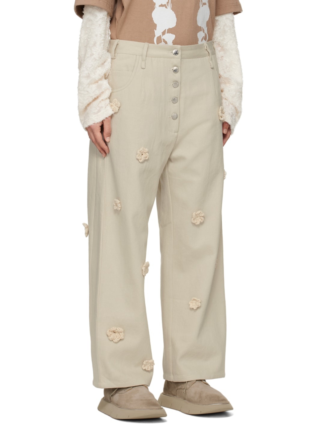 Beige Daisy Trousers - 2