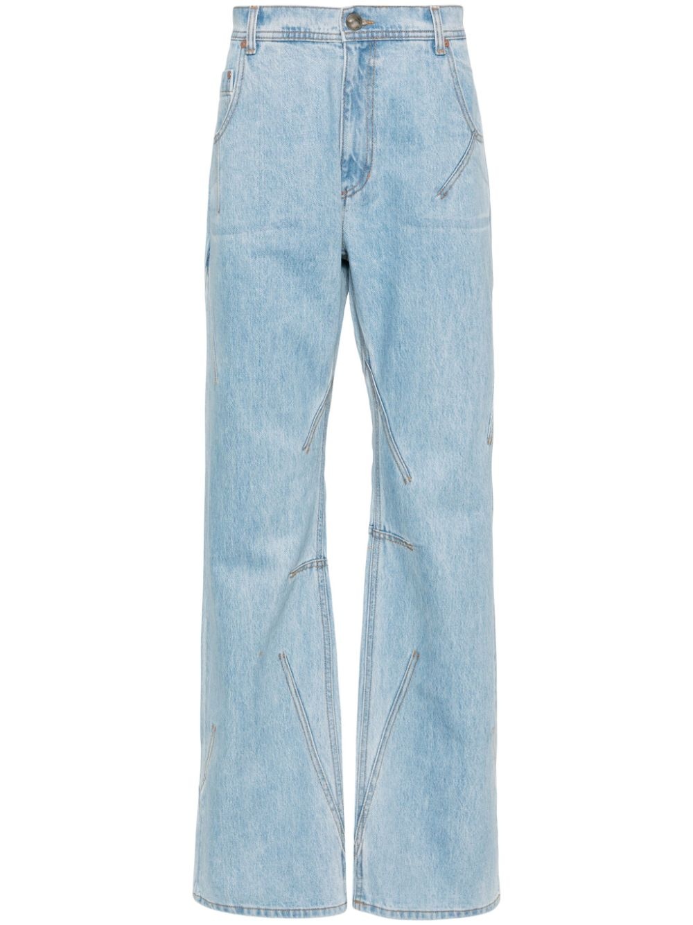 mid-rise wide-leg jeans - 1