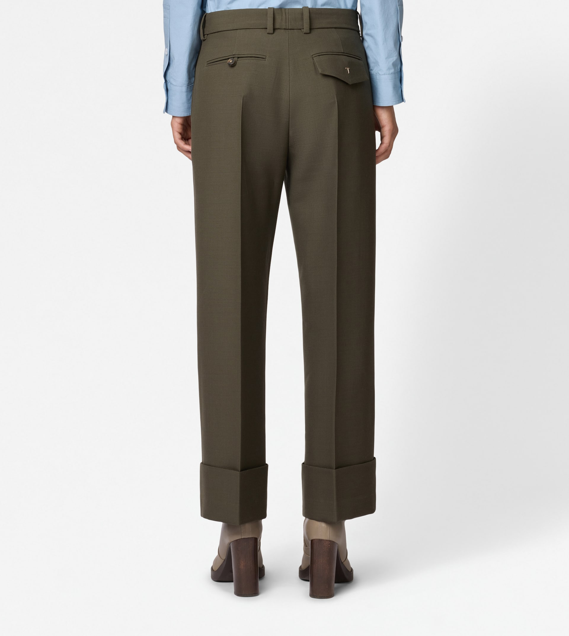 PANTS IN WOOL - GREEN - 4
