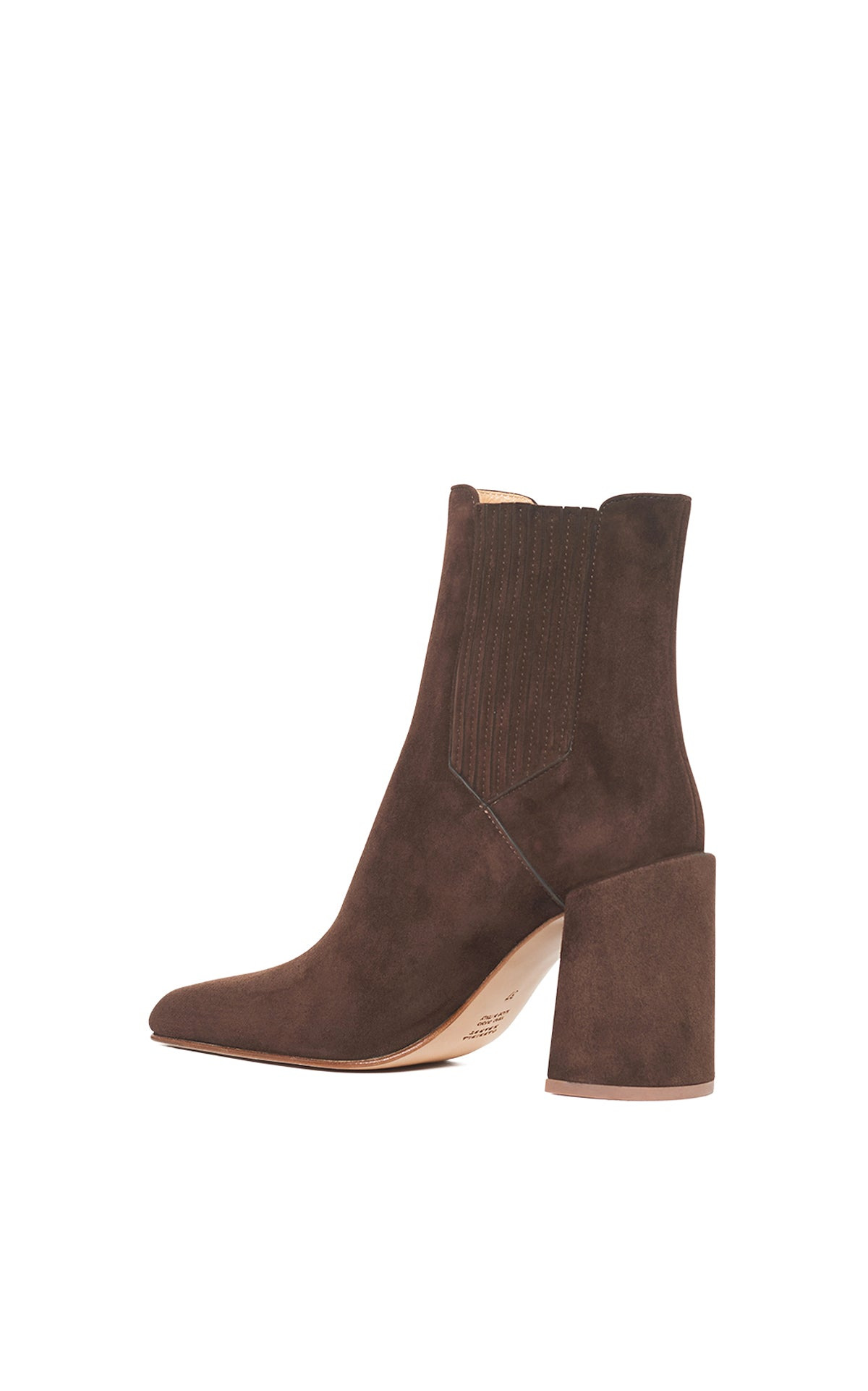 Luke High Heel Ankle Boot in Chocolate Suede - 4