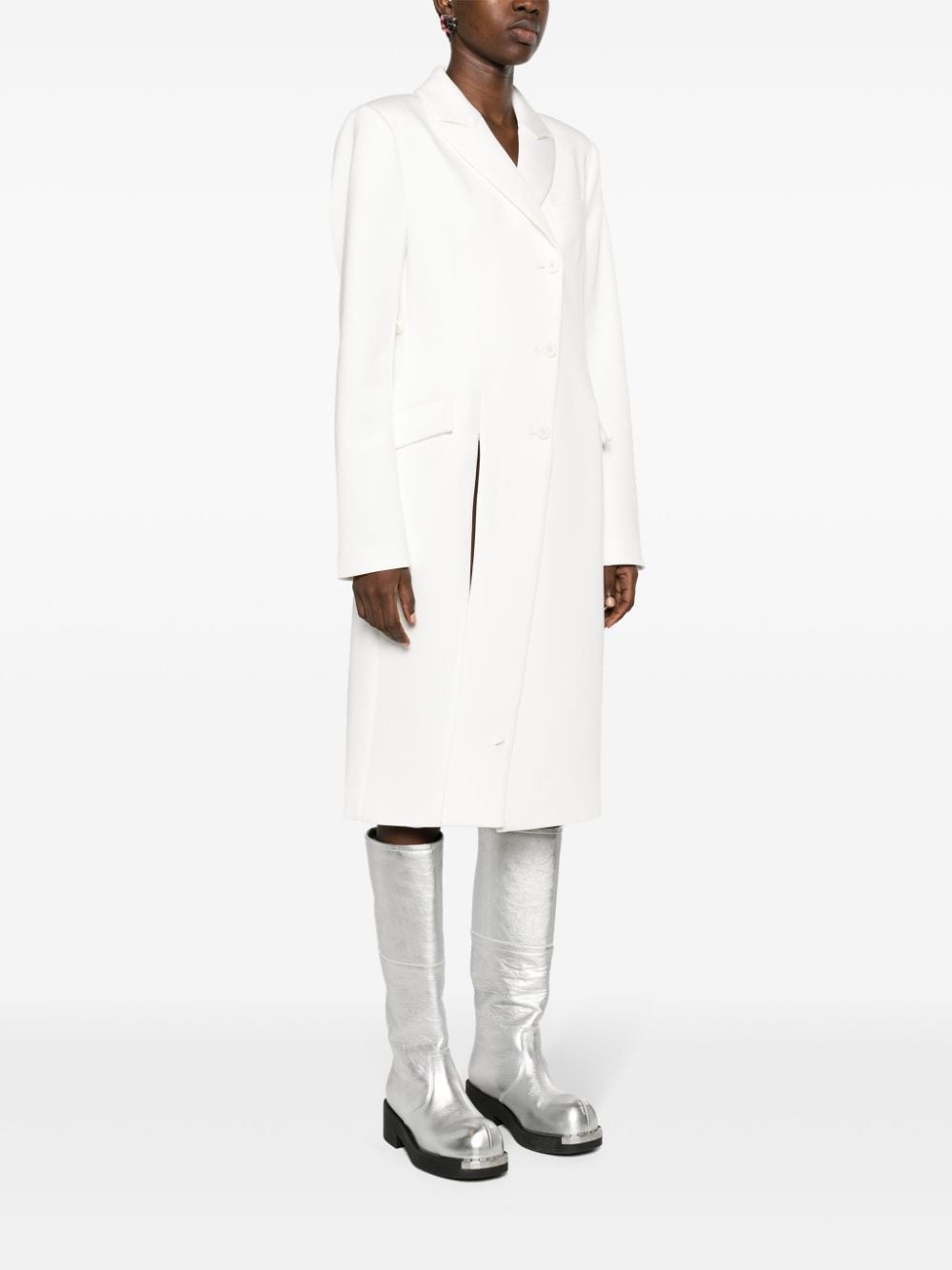 split scuba-jersey maxi coat - 3