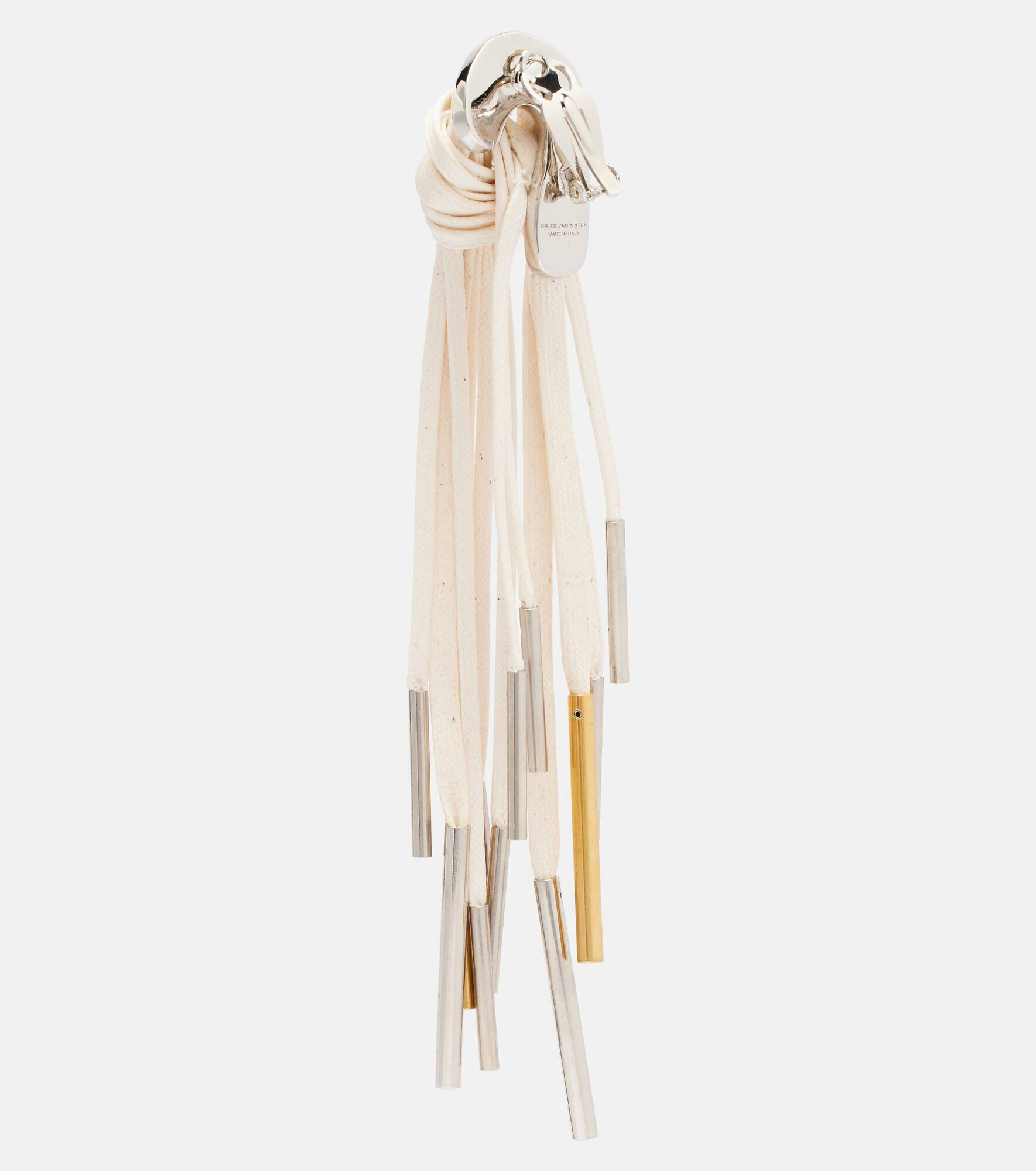 Cotton drop earrings - 5