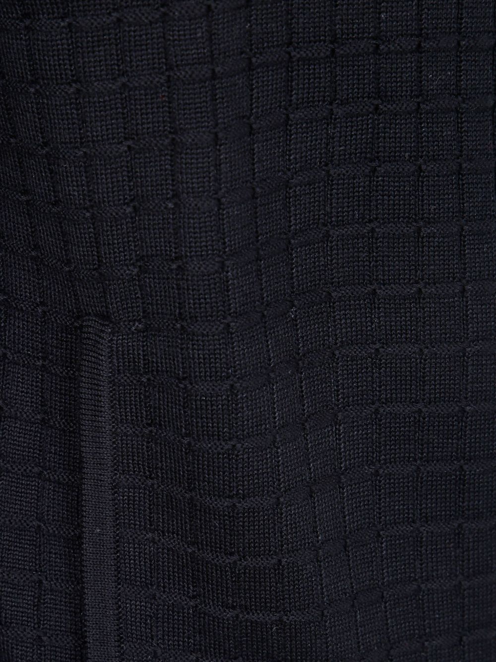 grid-pattern zip-up cardigan - 3