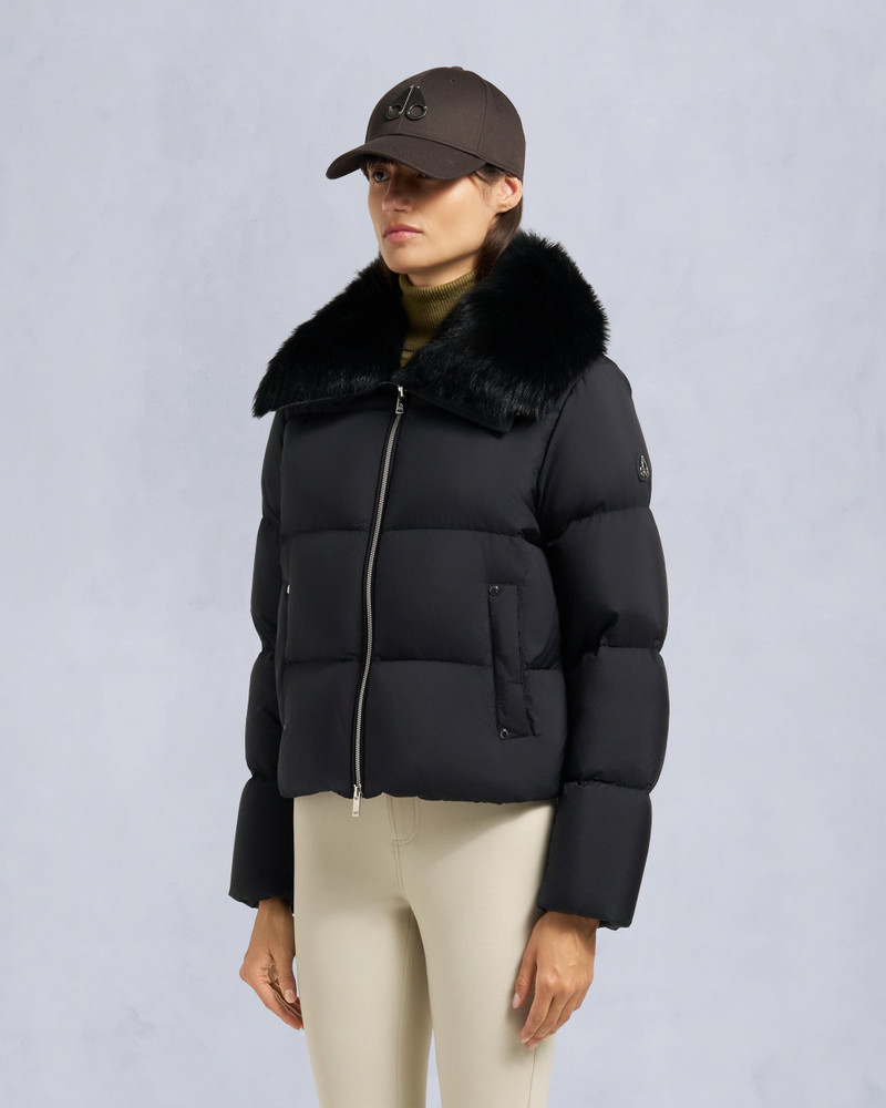 BELLE DUNE SHORT SHEARLING TRIM PUFFER 3