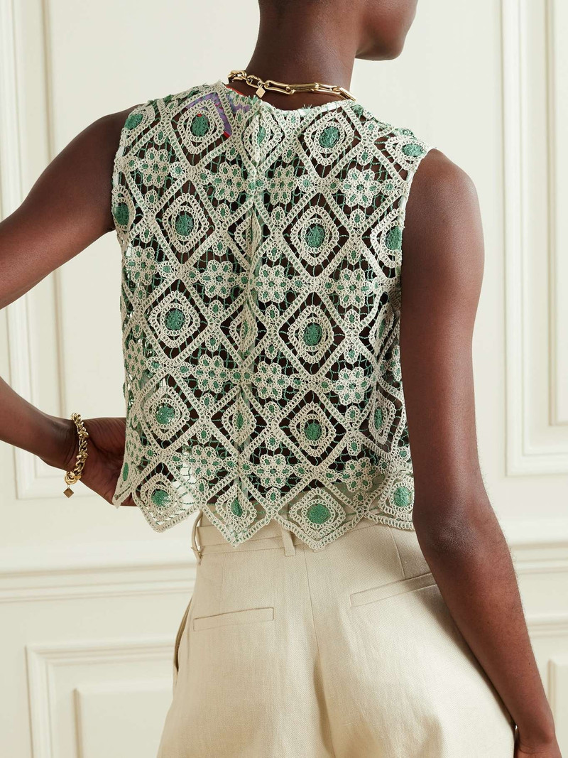 Aria cropped macramé tank 3