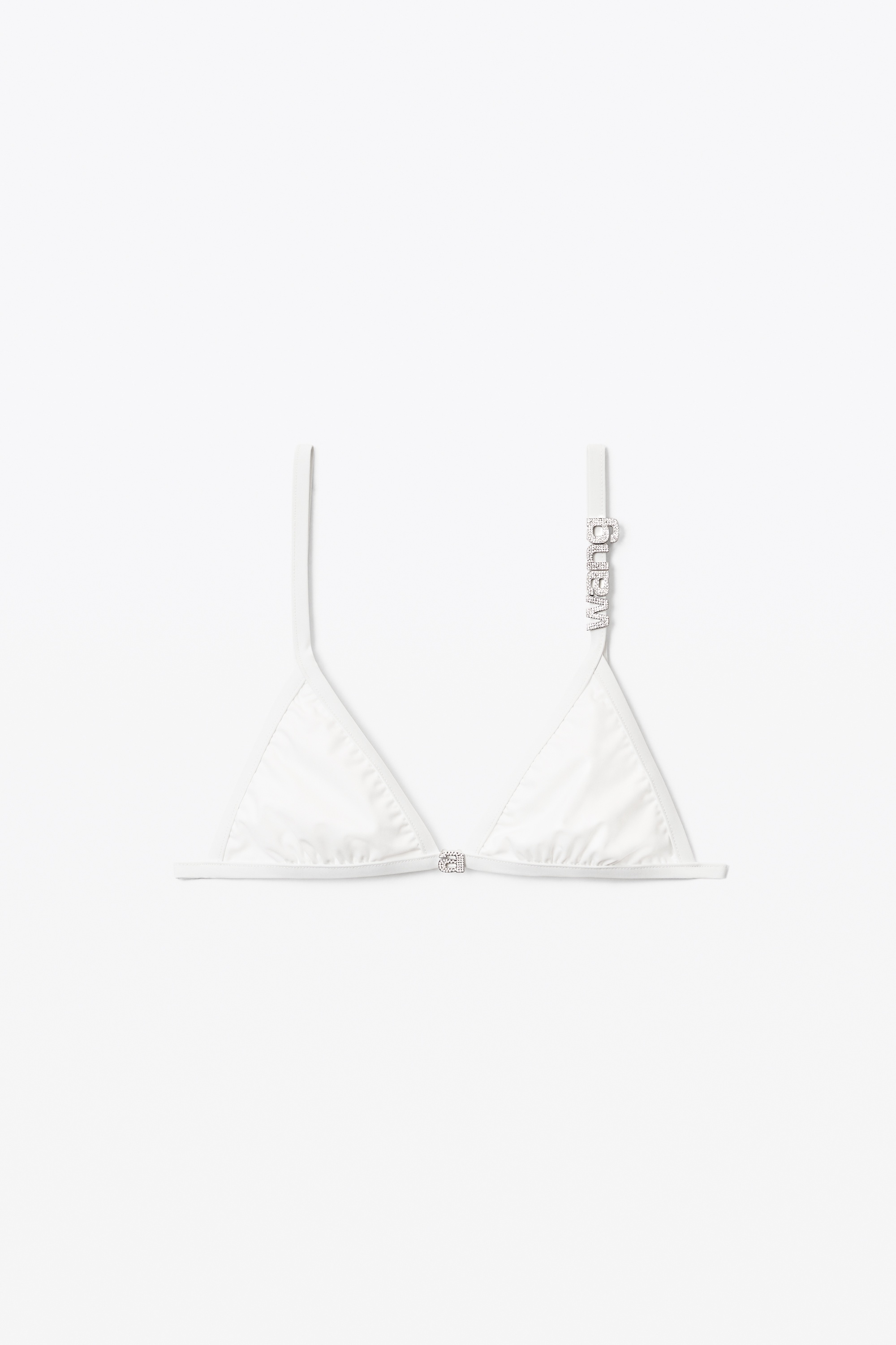 DIAMANTE LOGO BIKINI TOP IN JERSEY - 1