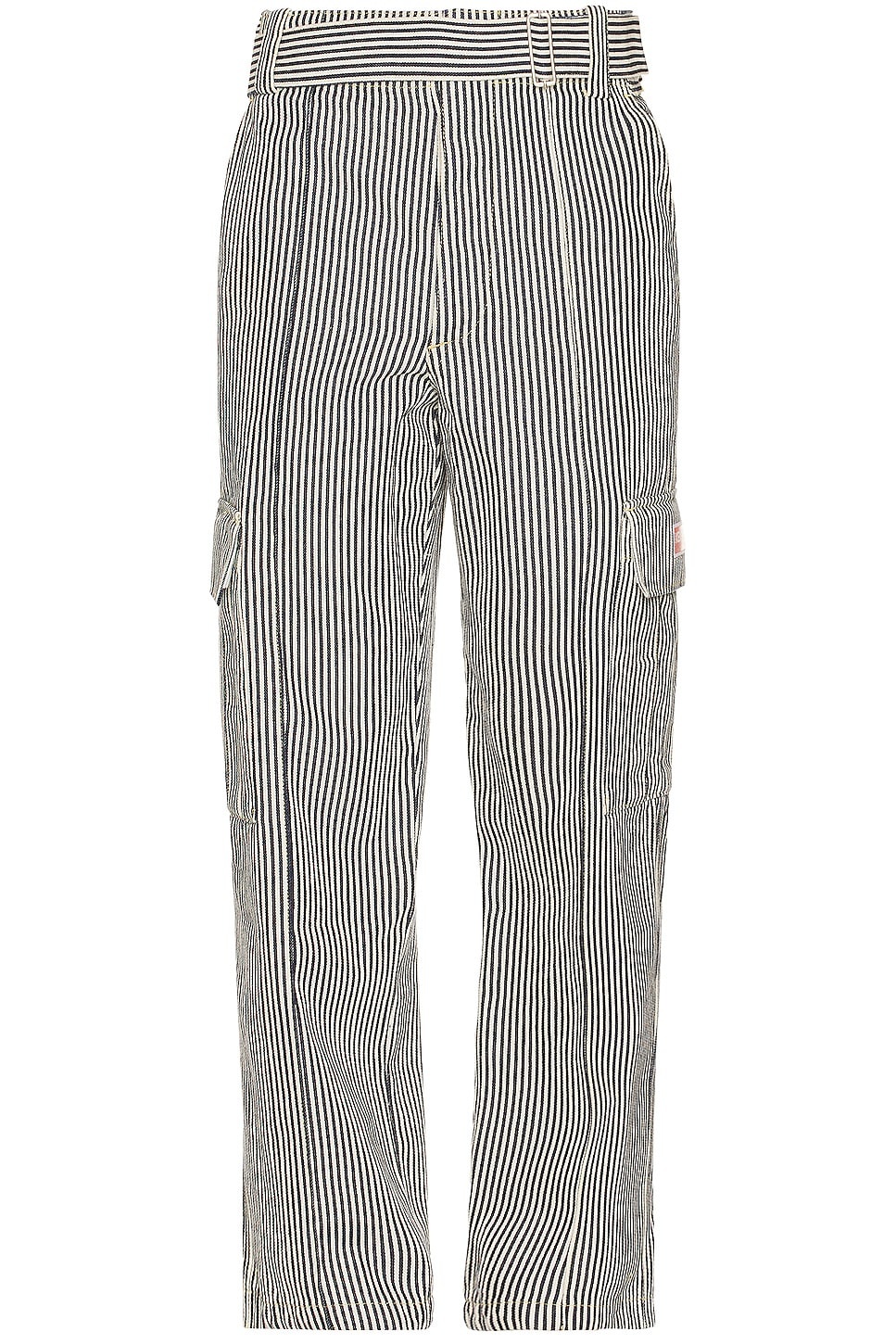 Striped Army Straight Jeans - 1