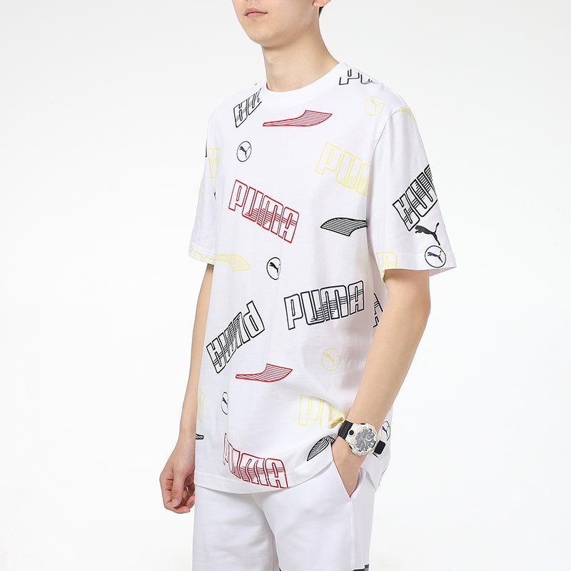 PUMA Solid Regular Fit T-Shirt 'White' 532706-02 - 5