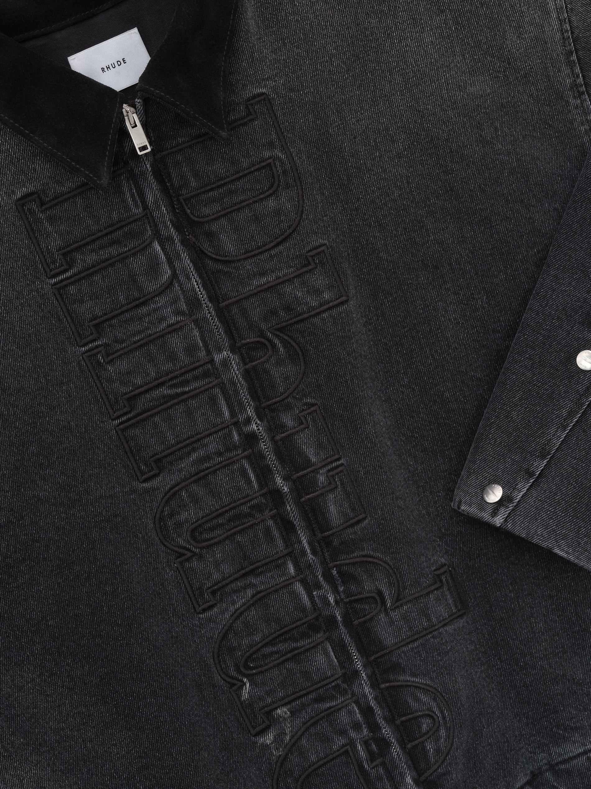 DENIM LOGO SUEDE COLLAR WORK JACKET - 5