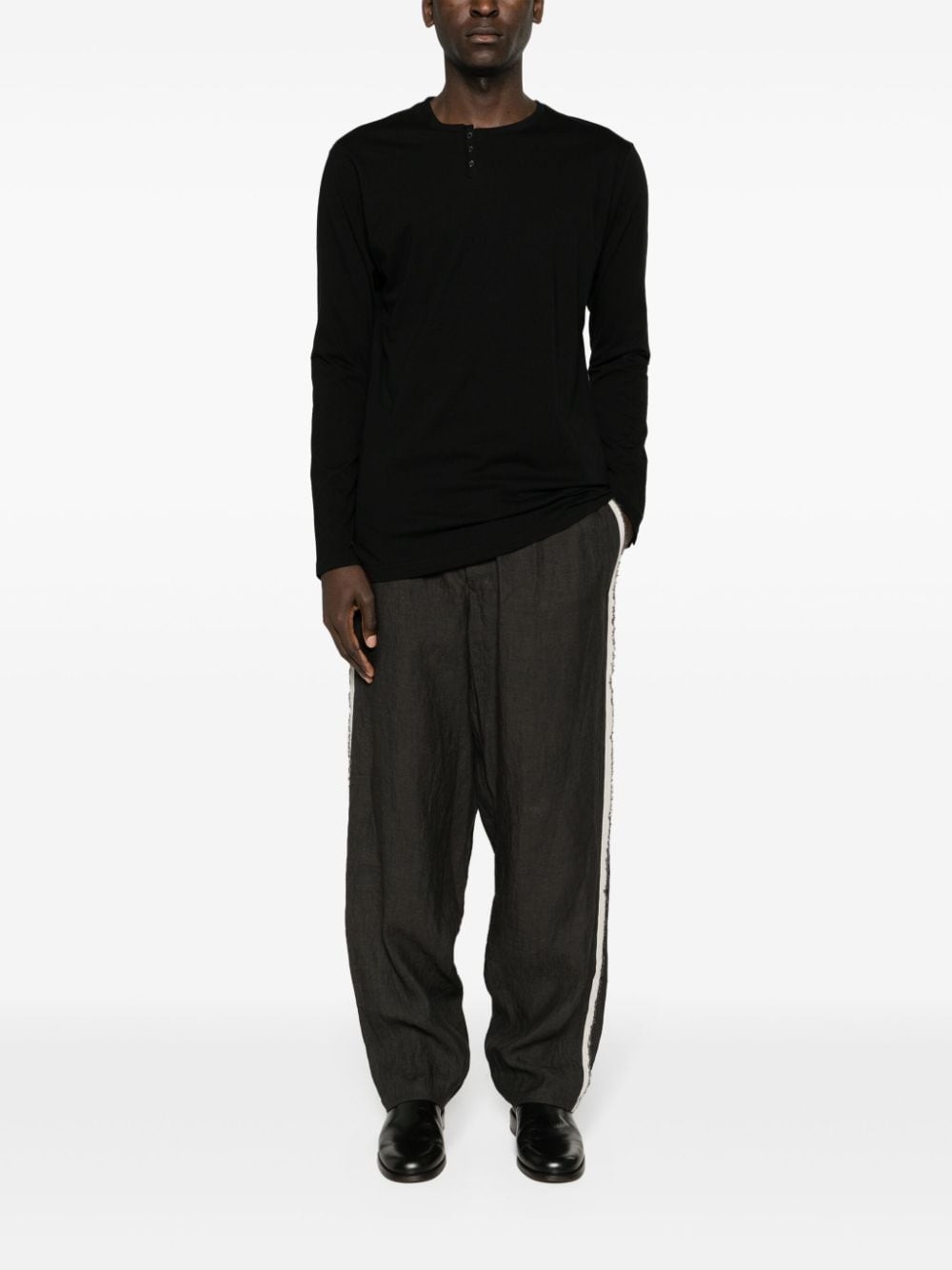 seam-detail tapered trousers - 2