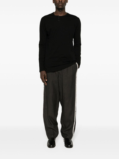 Yohji Yamamoto seam-detail tapered trousers outlook