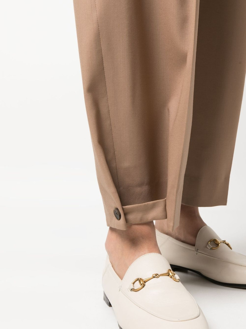 pleat-detail tapered trousers 5
