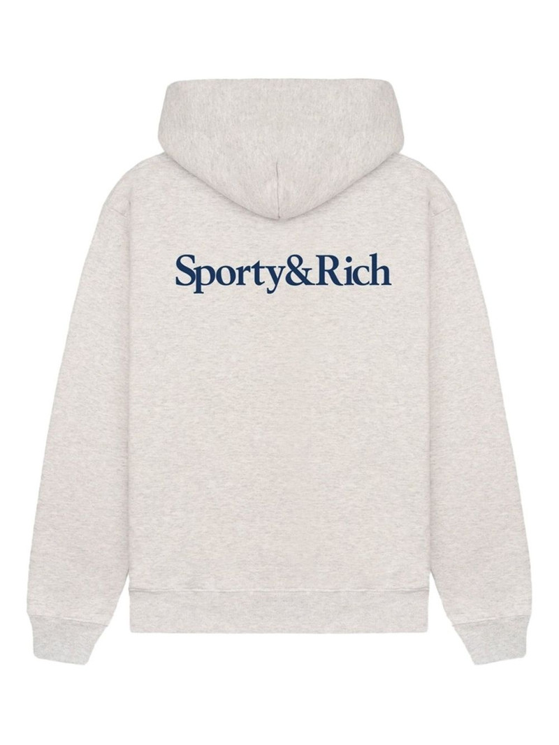 Sporty & Rich x LA Dodgers logo-print hoodie outlook