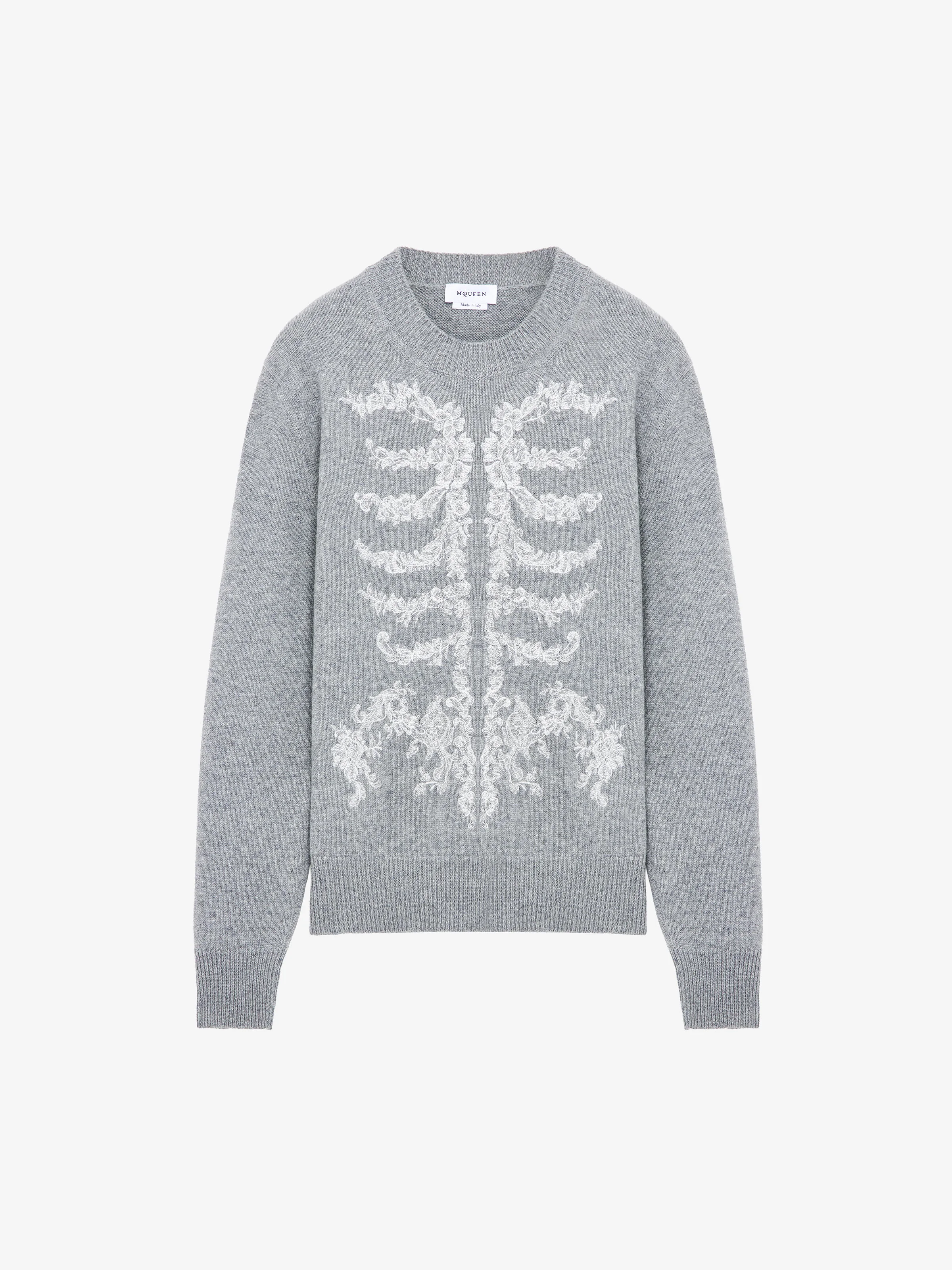 Lace Ribcage Embroidery Jumper - 1