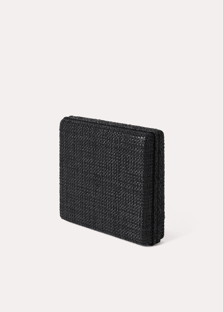 Raffia clutch black - 4
