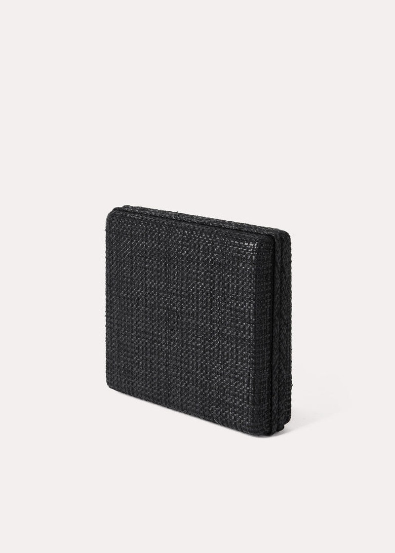 Raffia clutch black 4