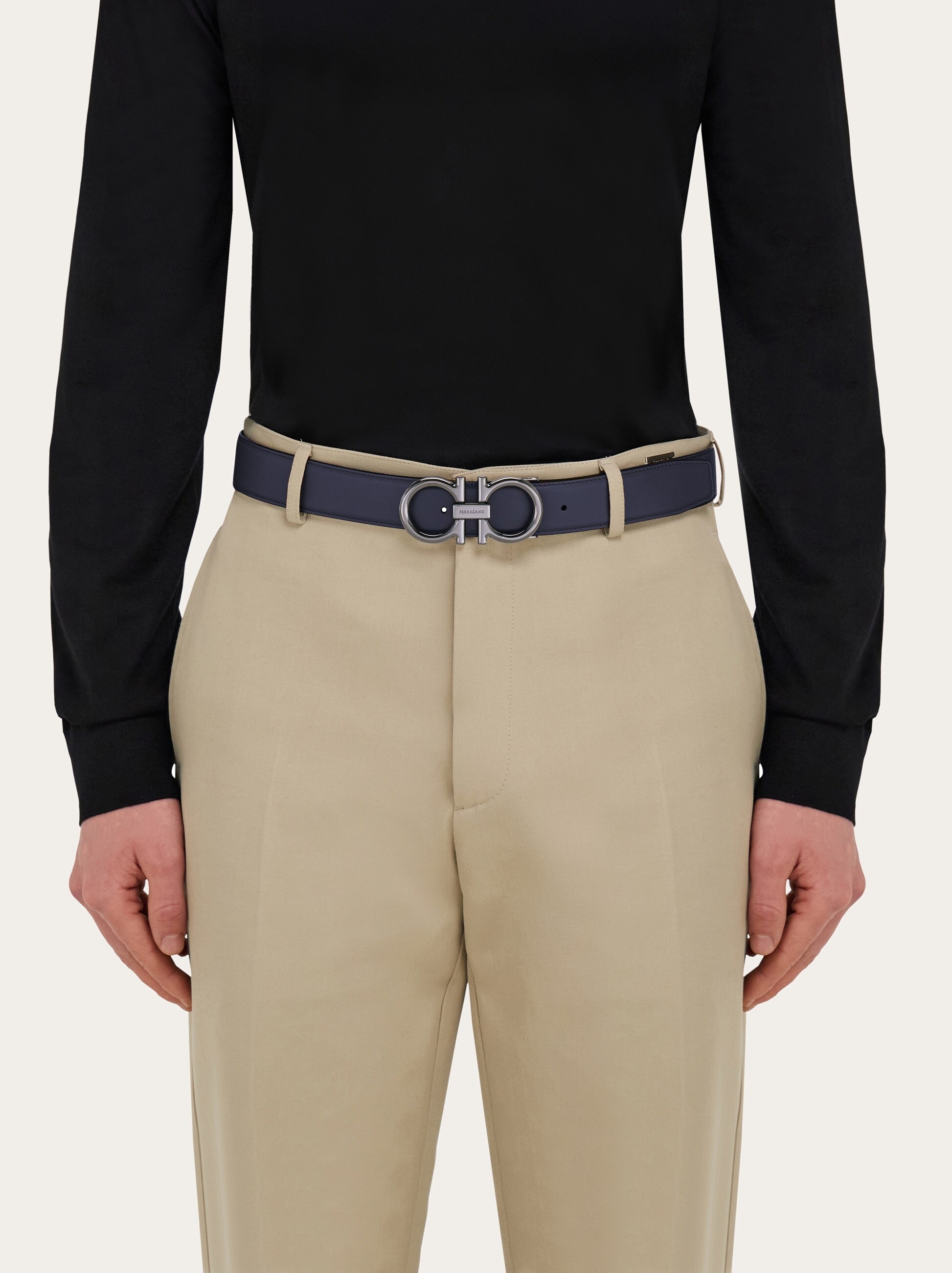 Reversible and adjustable Gancini belt - 4