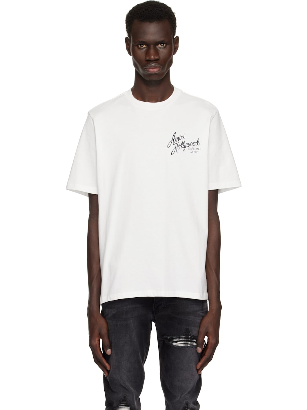 White 'Amiri Hollywood' T-shirt - 1