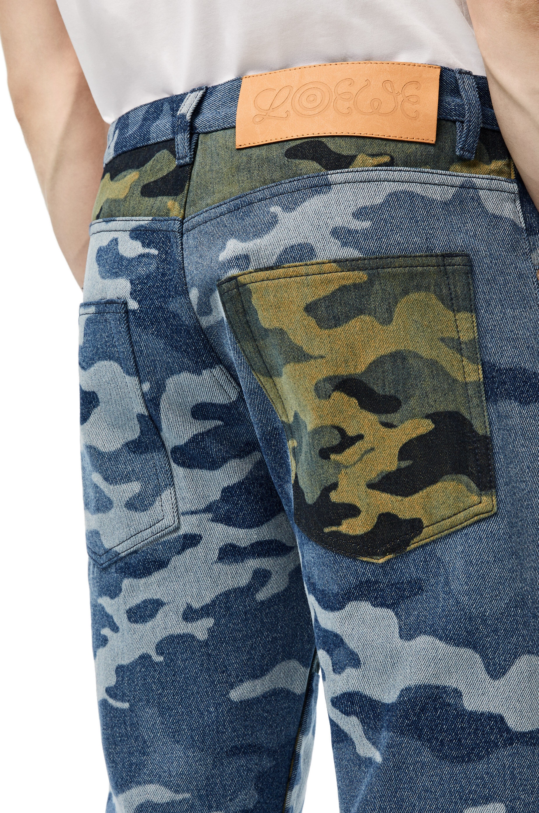 Camouflage trousers in denim - 4