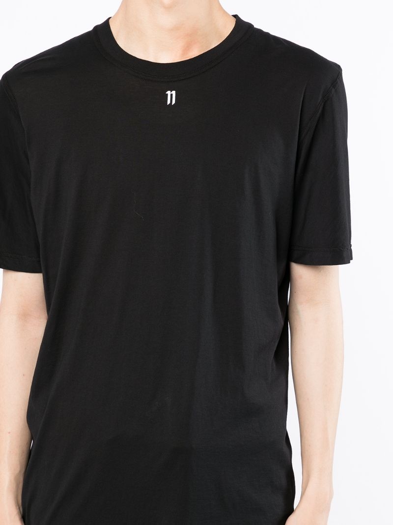 logo tag cotton T-shirt - 9