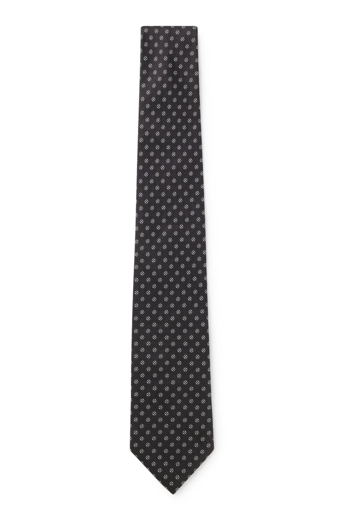 BOSS ONE PATTERNED SILK-JACQUARD TIE - 1