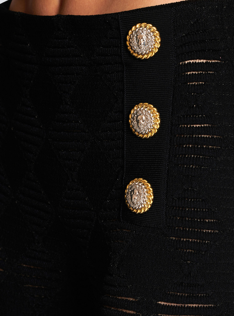 Diamond knit leggings with 6 buttons 8