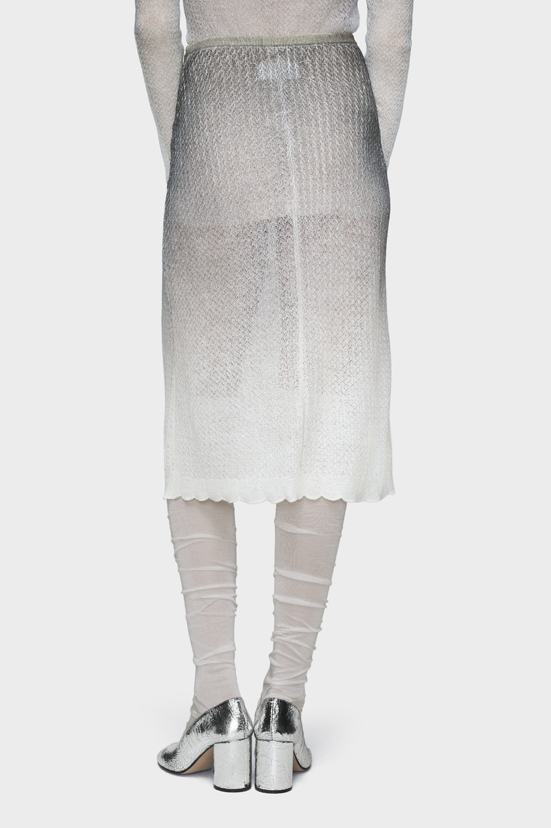 Sheer knit midi skirt 4
