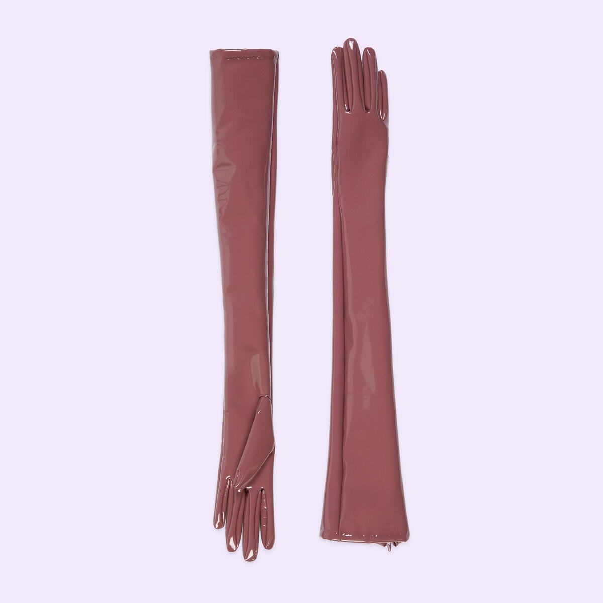 Long shiny lycra gloves - 1