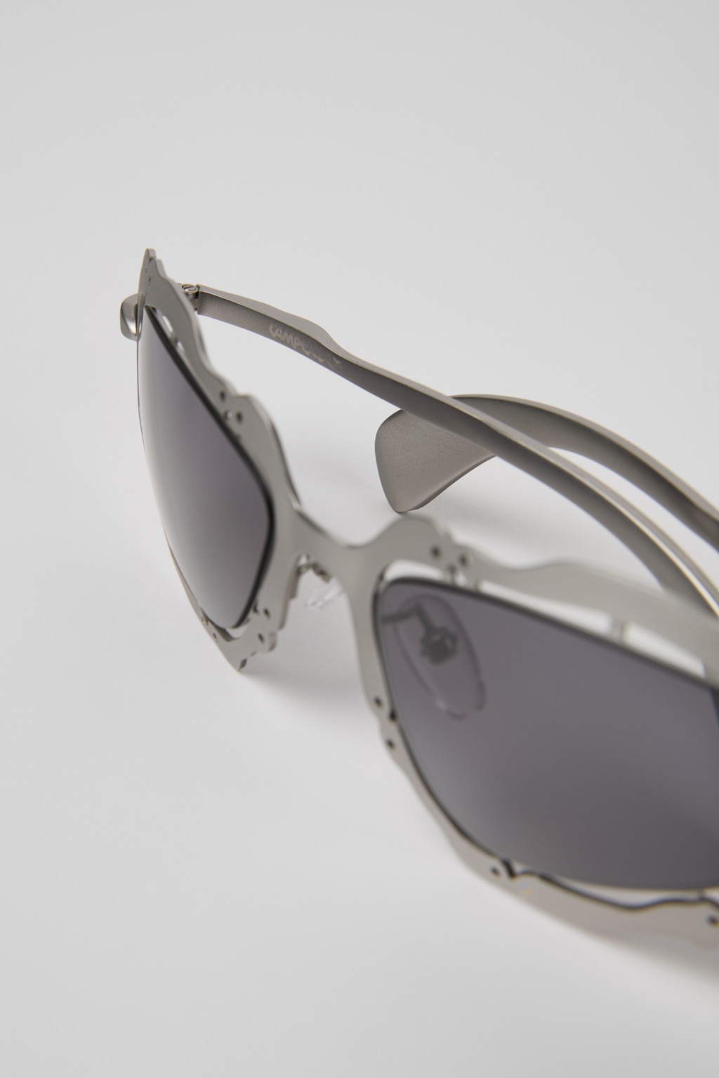 Silver Brushed NOPEA Metal Sunglasses - 6