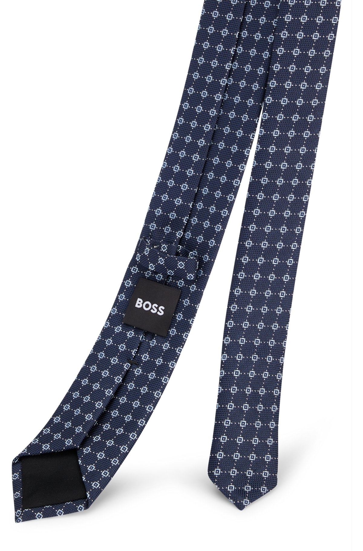 SILK-BLEND TIE WITH JACQUARD-WOVEN PATTERN - 5