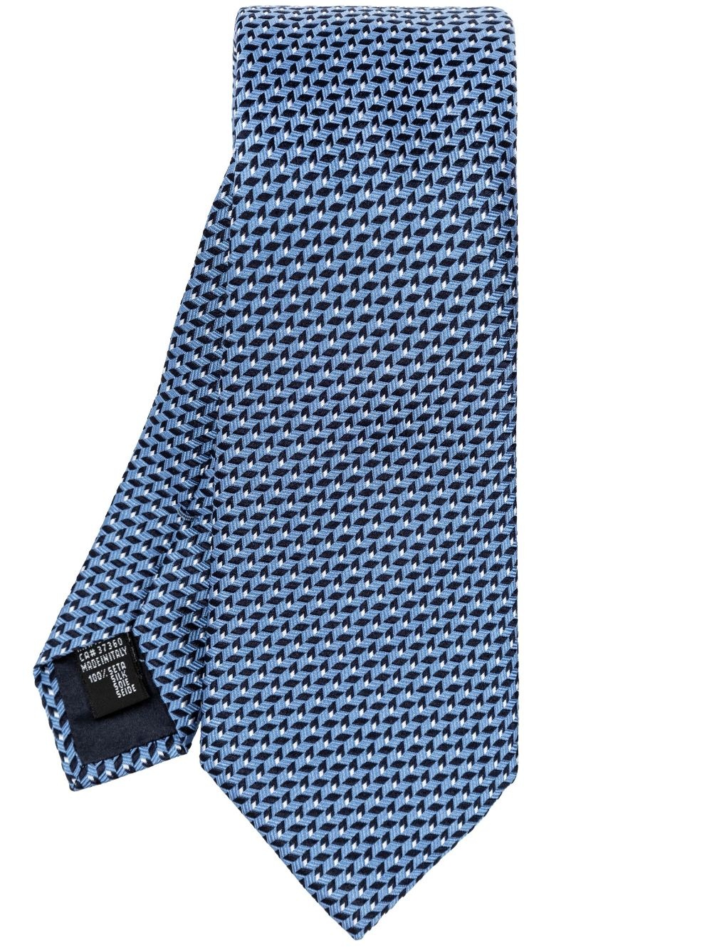 patterned-jacquard silk tie - 1