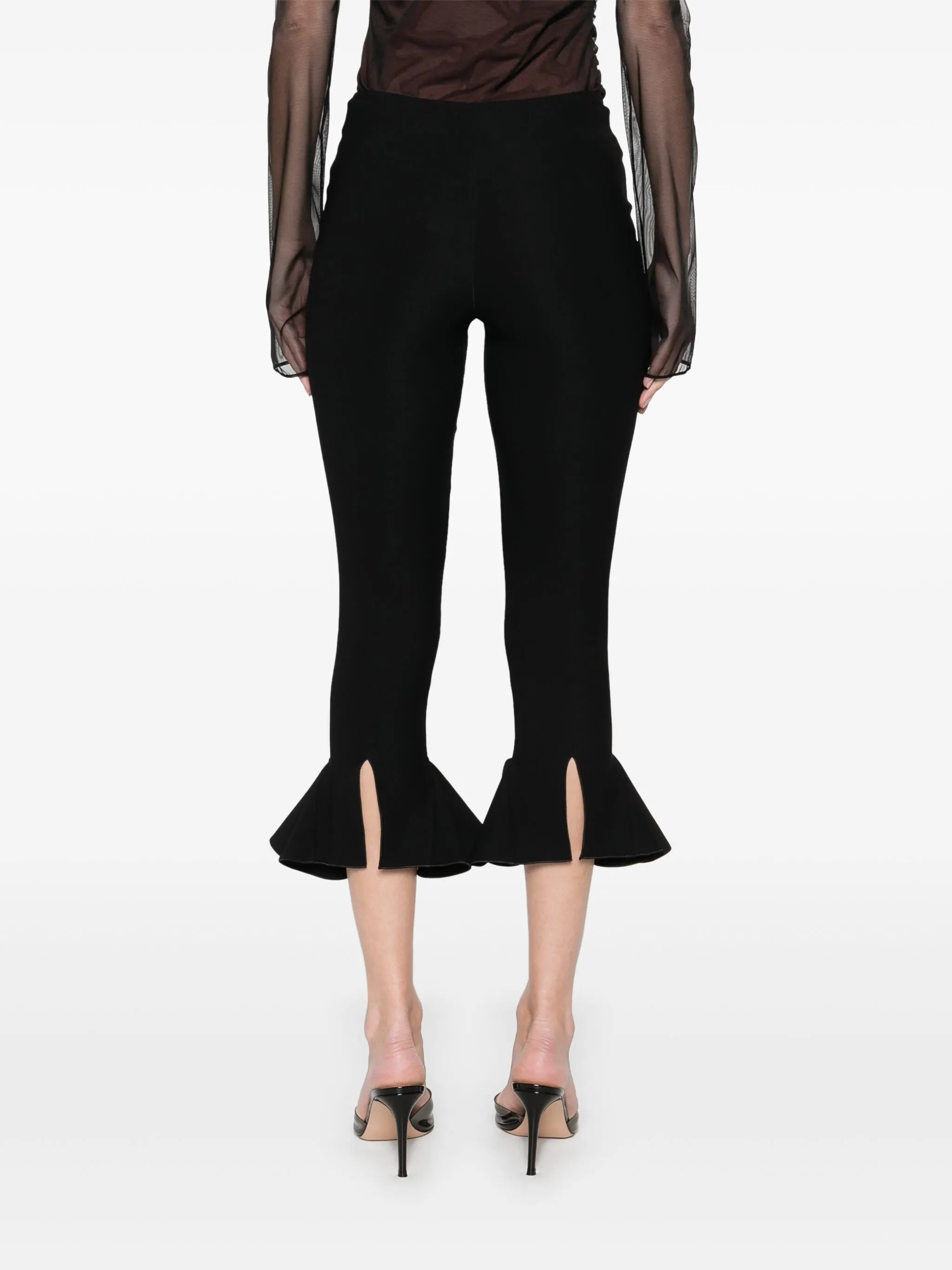 cropped flared trousers - 4
