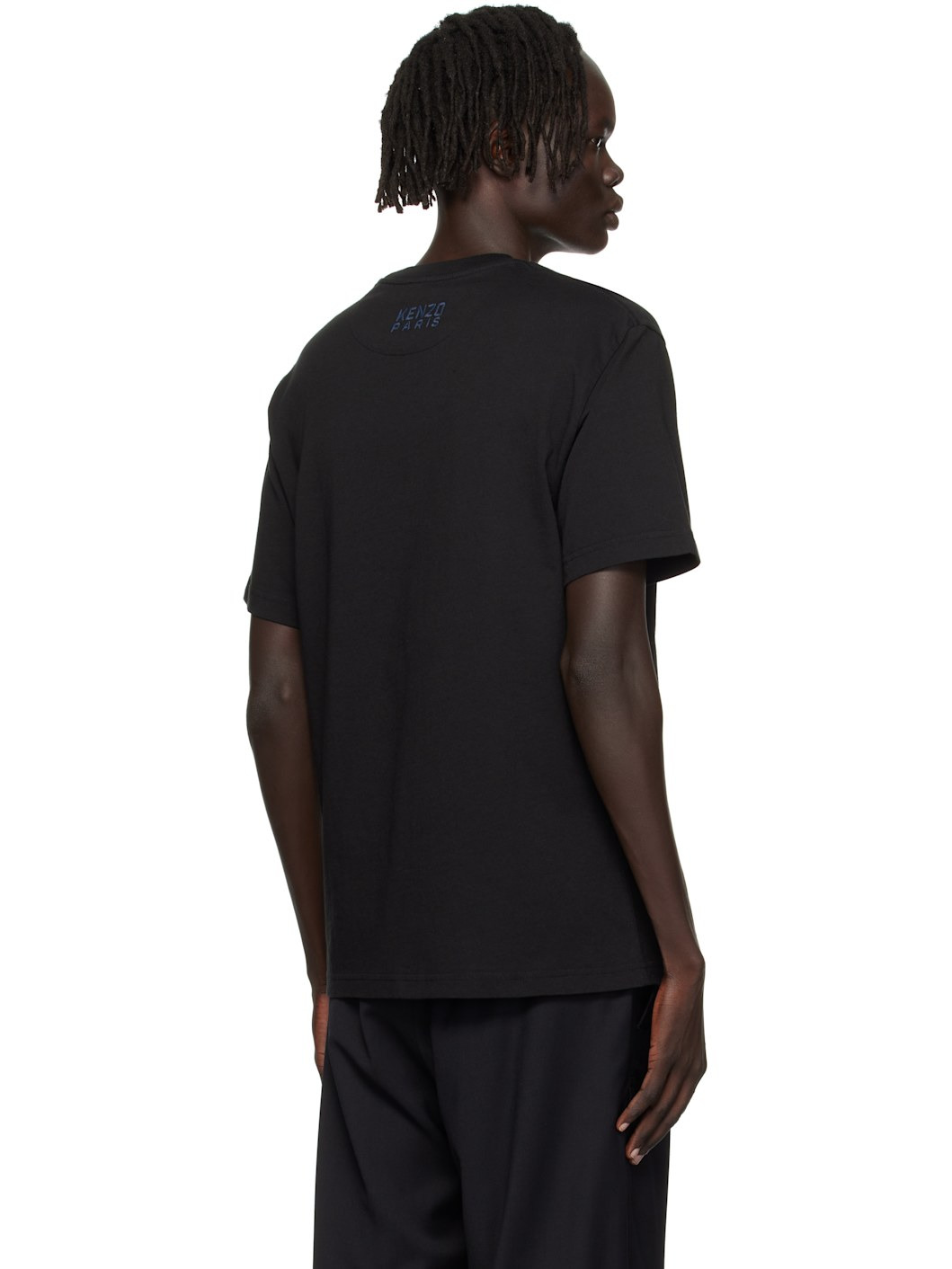 Black Kenzo Paris 'KENZO Happy Tiger' Embroidered T-shirt - 3