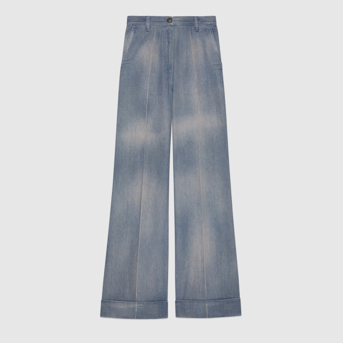Eco washed organic denim flare pant - 1