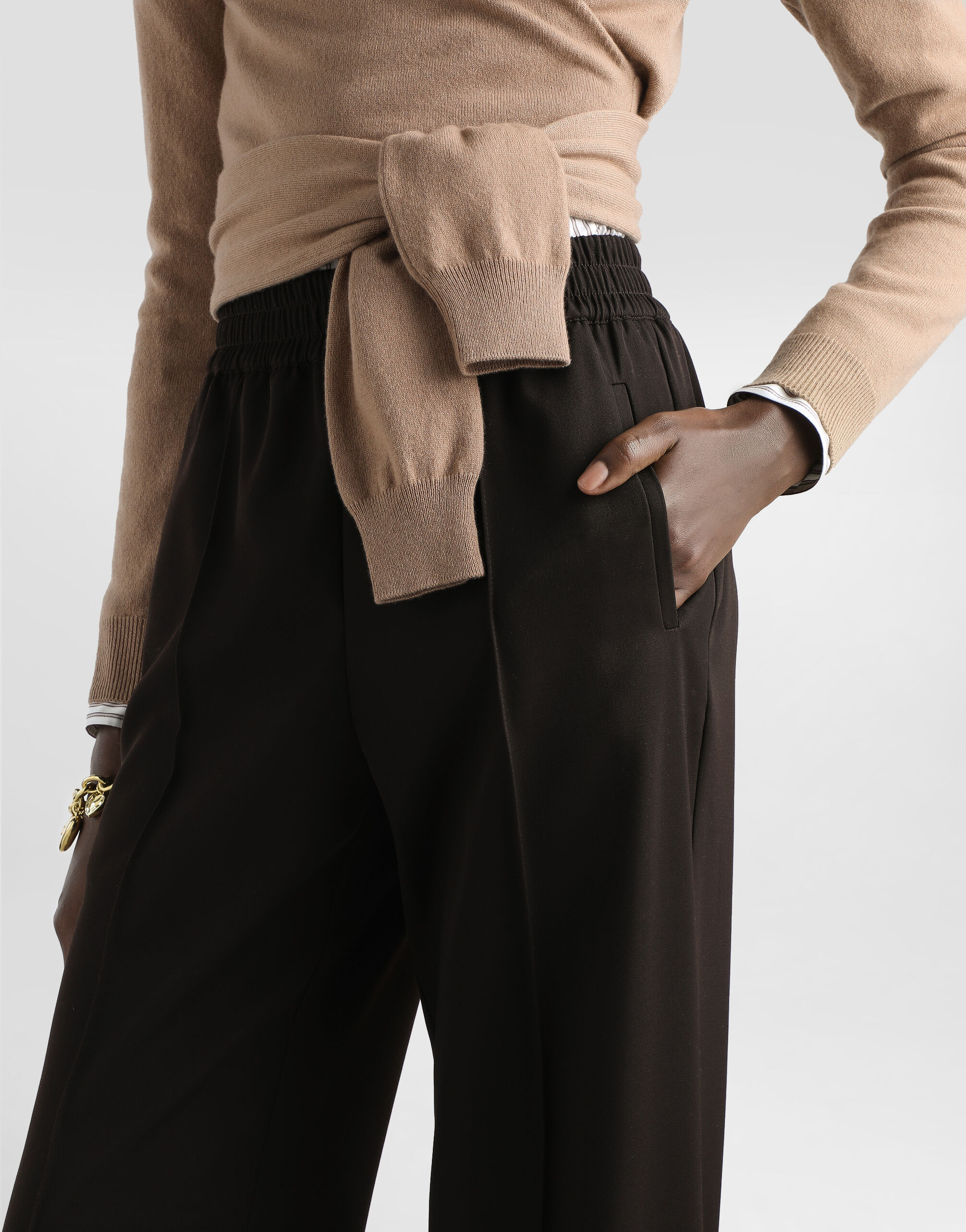 Wool gabardine trousers - 4