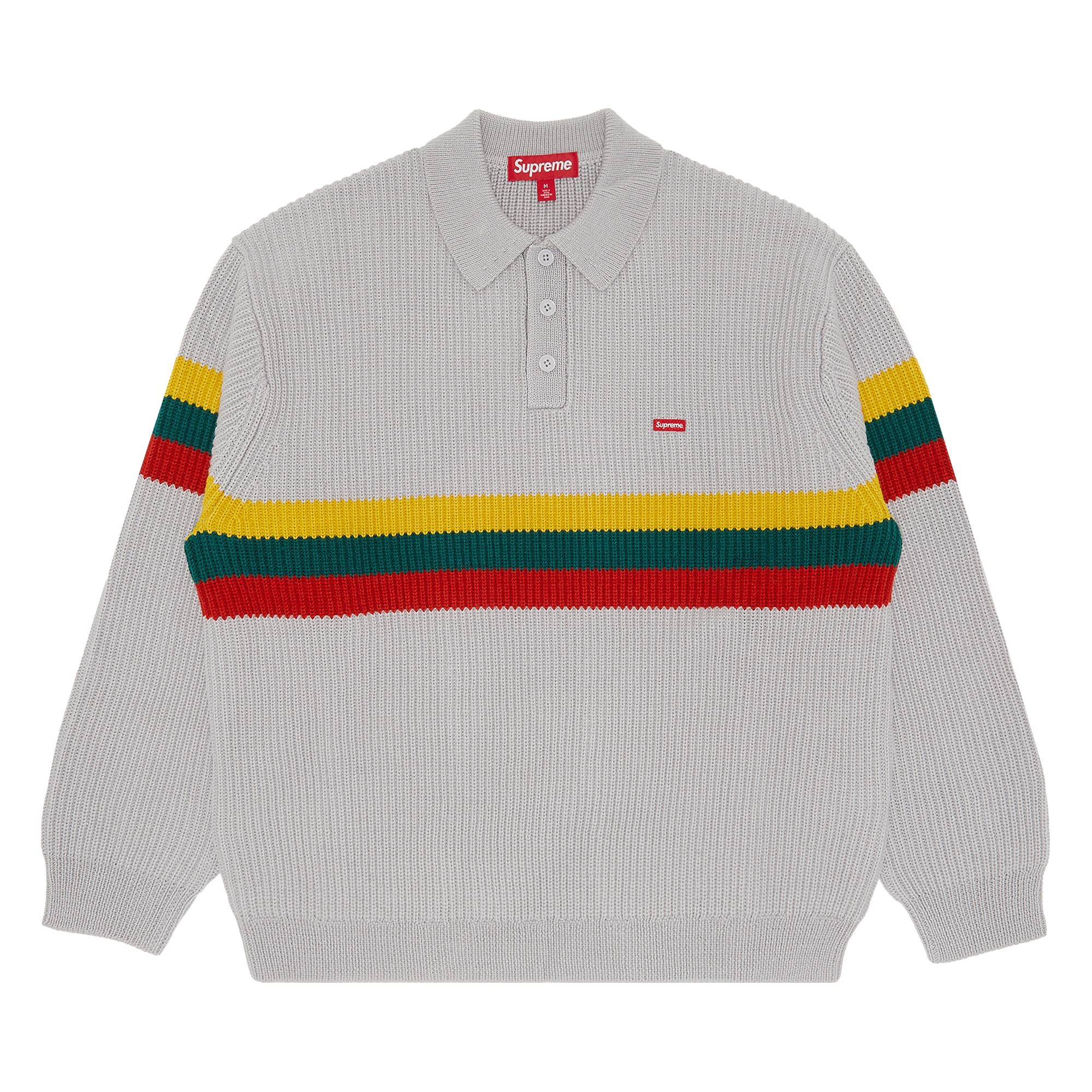 Supreme Small Box Polo Sweater 'Grey'