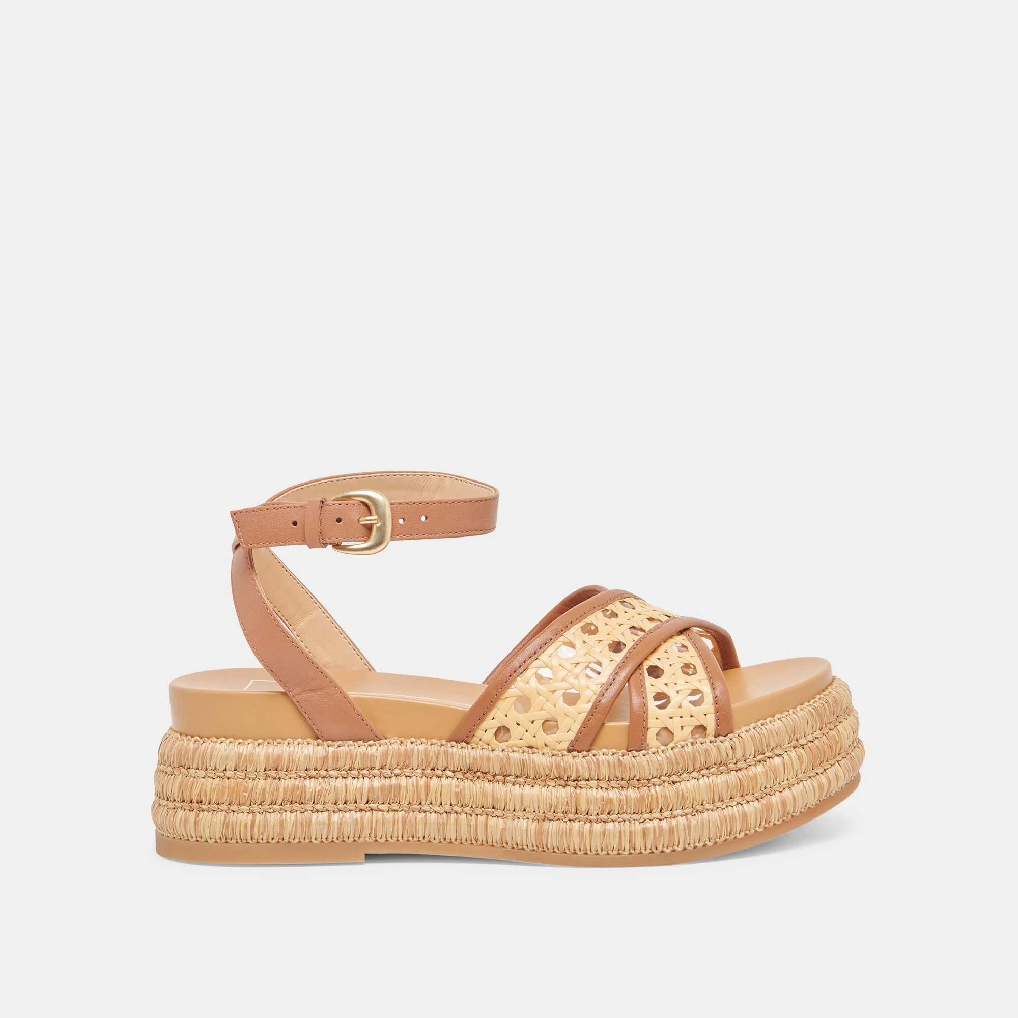 WRILEY SANDALS SADDLE WOVEN RAFFIA - 1