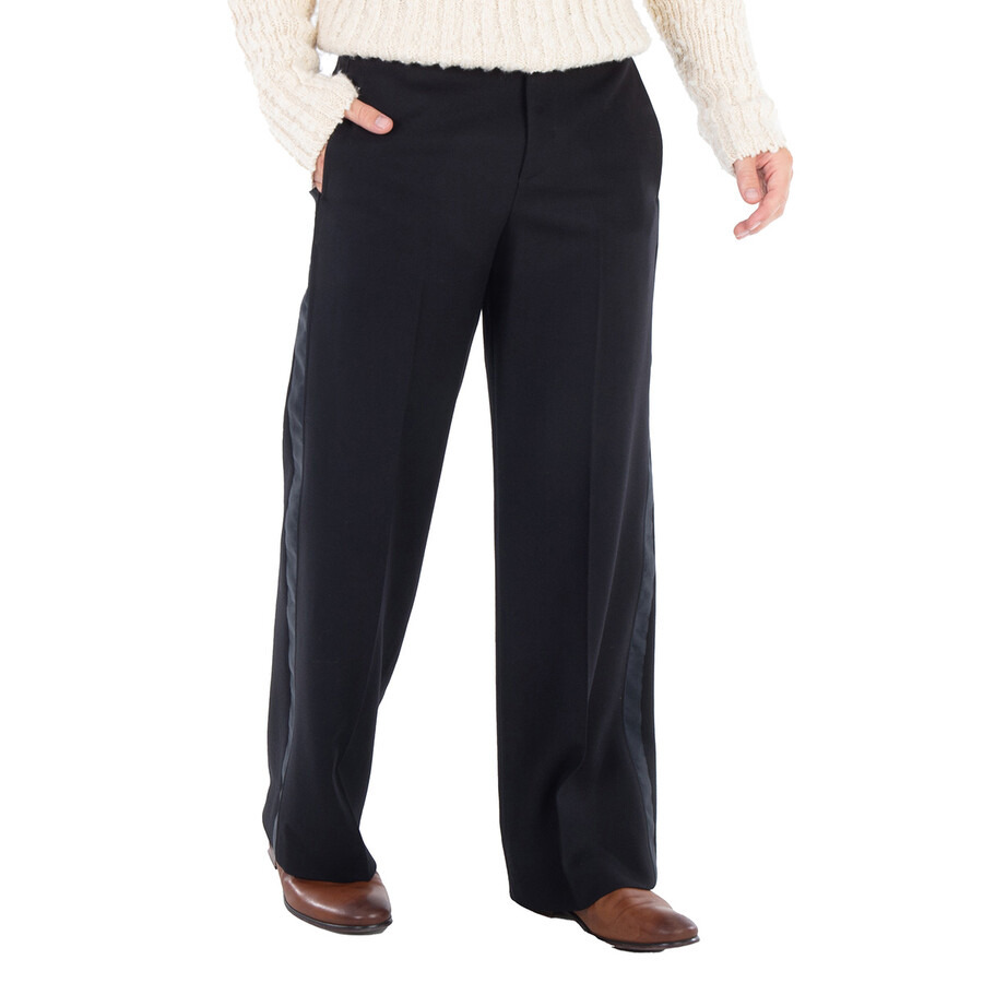 Balenciaga Black Side Stripe Rental Tuxedo Pants - 4