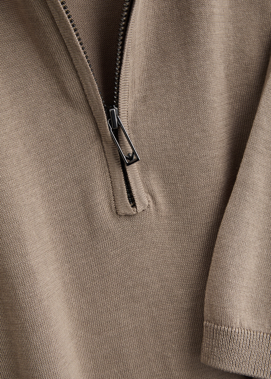 Emporio Armani Half-zip Jersey-knit Polo Shirt - 5