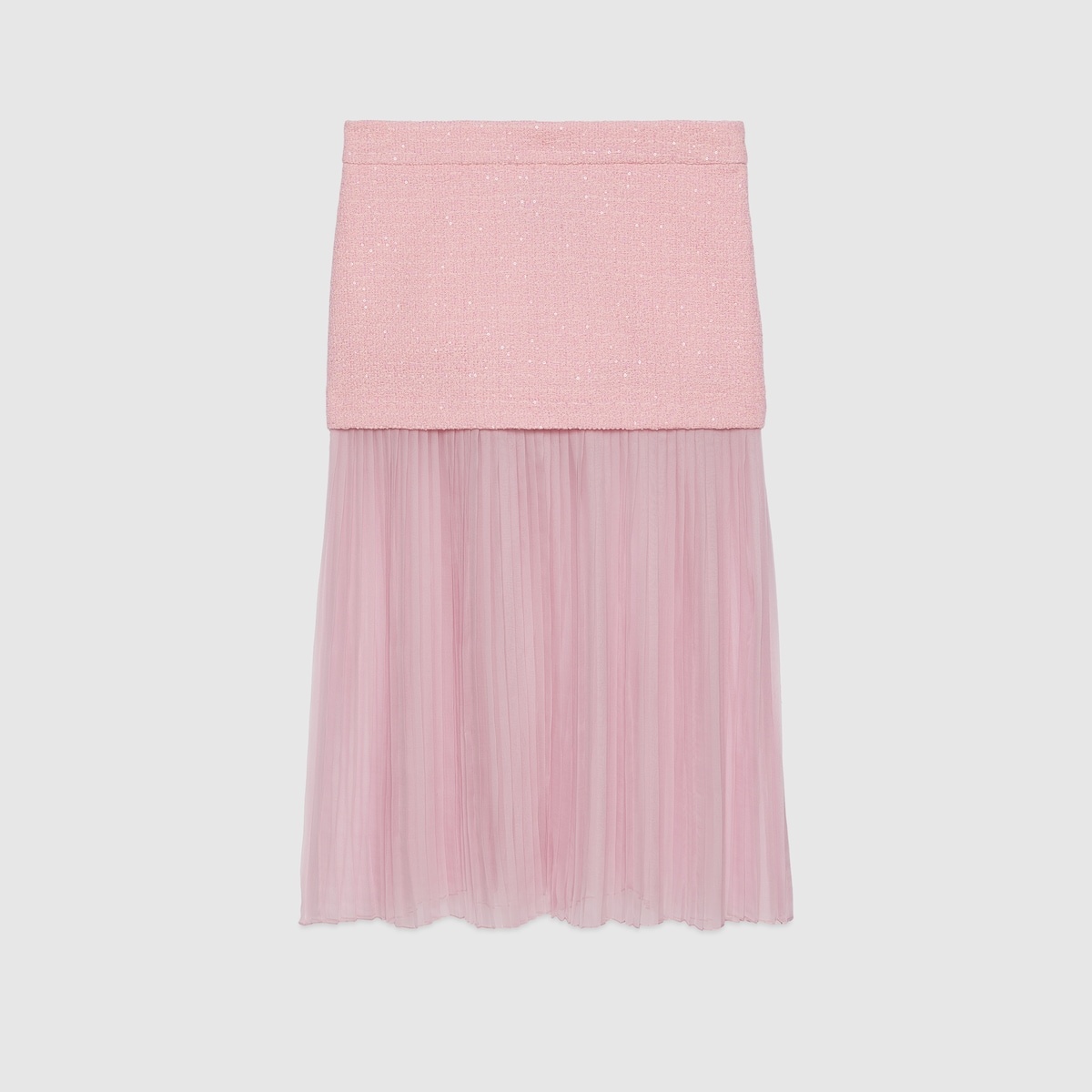Silk tweed layered skirt - 1
