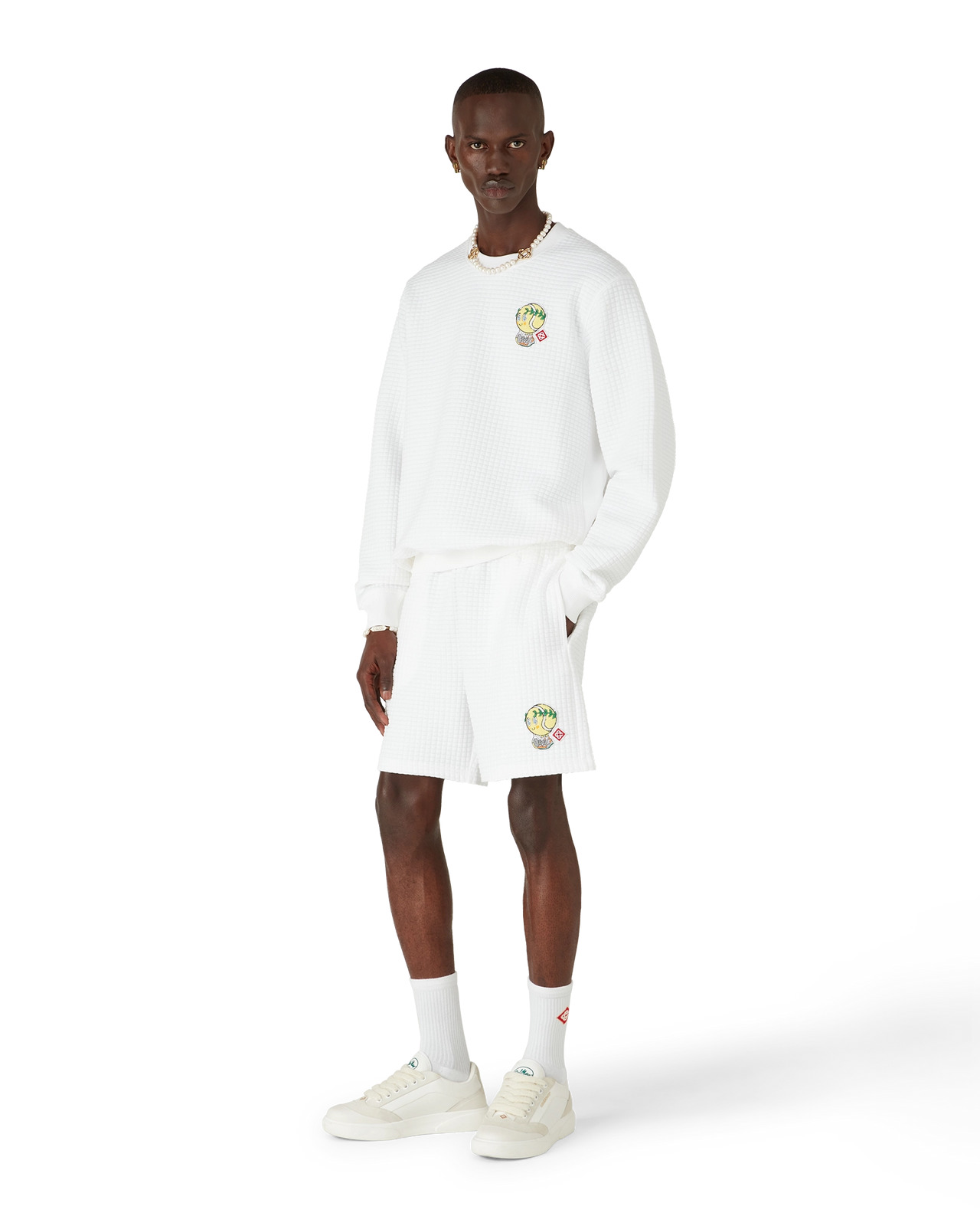 Tennis Mascot Quilted Sweatshirt | Casablanca Paris - 4