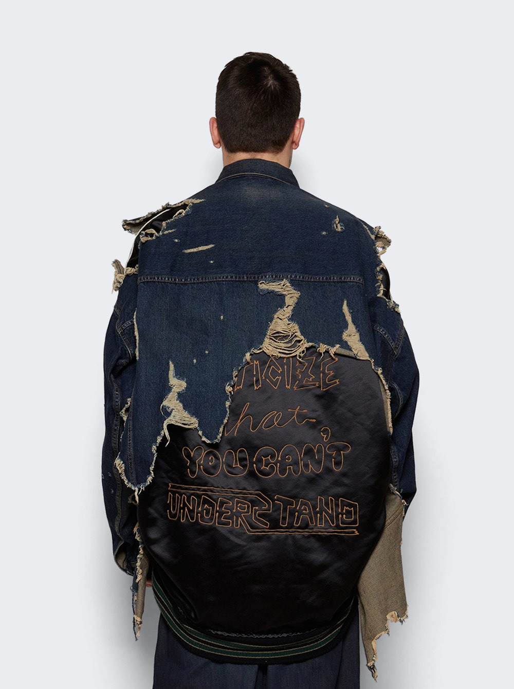 Double Layered Denim Jacket Indigo - 4