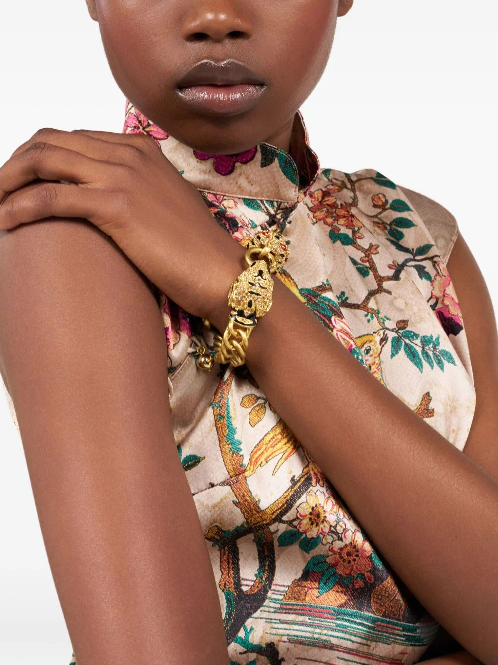 Roar tiger-head chain bracelet - 1