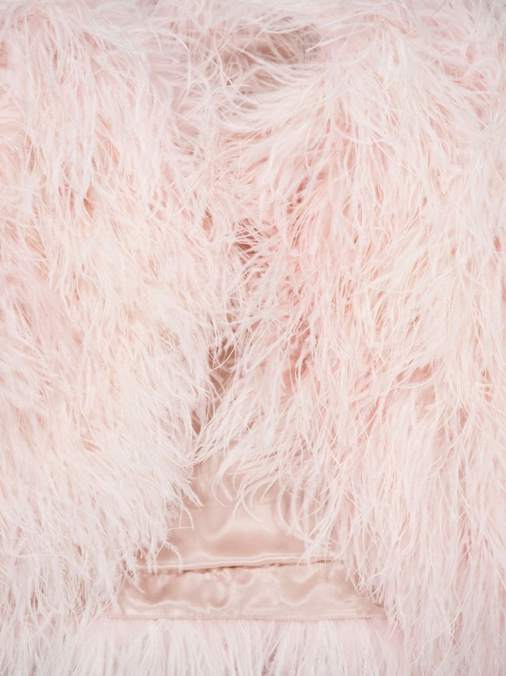 feather-detail cropped jacket - 3