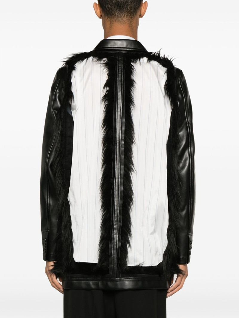 cutout faux-fur blazer 4