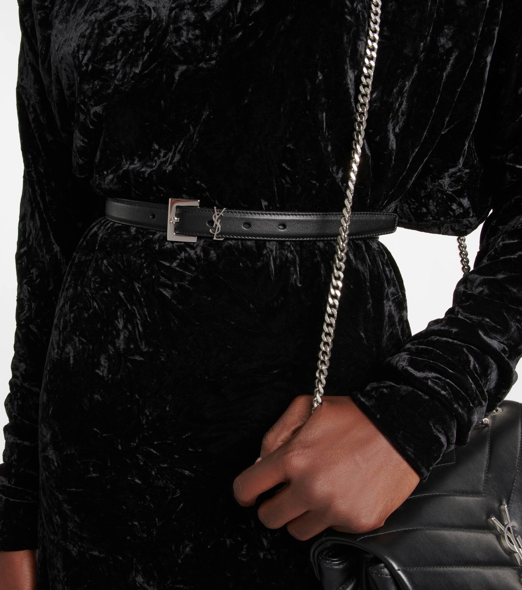 Monogram leather belt - 2