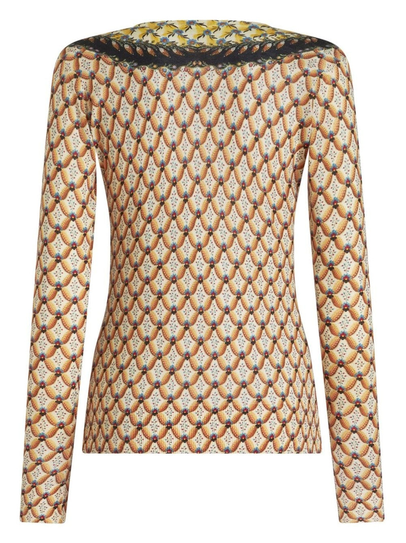 floral-print knitted top 6