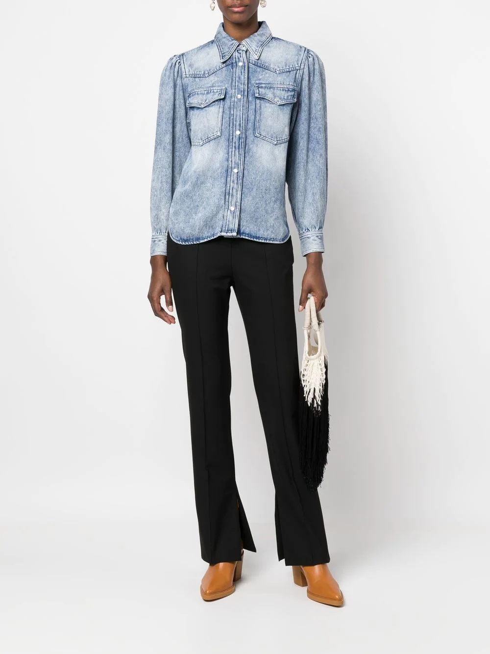cotton-lyocell denim jacket - 2